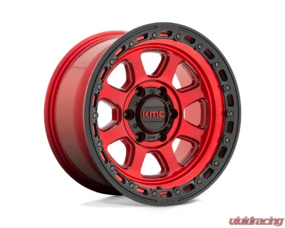 KMC KM548 Chase Wheel 17x9 5x127 | 5x5 -12mm Candy Red w/ Black Lip - KM54879050912N