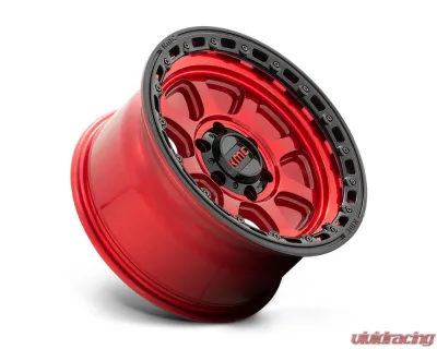 KMC KM548 Chase Wheel 17x9 5x127 | 5x5 -12mm Candy Red w/ Black Lip - KM54879050912N