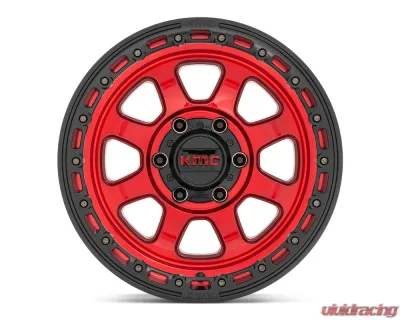 KMC KM548 Chase Wheel 17x9 5x127 | 5x5 -12mm Candy Red w/ Black Lip - KM54879050912N