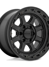 KMC KM548 Chase Wheel 20x9 5x127 18mm Satin Black w/ Gloss Black Lip                                     - KM54829050718 - Image 3