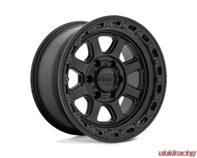 KMC KM548 Chase Wheel 20x9 5x127 18mm Satin Black w/ Gloss Black Lip - KM54829050718