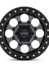 KMC KM550 Riot SBL Wheel 17x8.5 5x127 | 5x5 10mm Anthracite w/ Satin Black Lip                                     - KM550AB17855010 - Image 3
