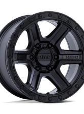 KMC KM551 Outrun Wheel 17x8.5 6x135 -10mm Matte Black w/ Gloss Black Lip                                     - KM551MB17856310N - Image 3