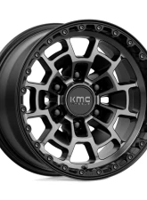 KMC KM718 Summit Wheel 17x8.5 6x139.7 18mm Satin Black w/ Gray Tint                                     - KM71878568418 - Image 3
