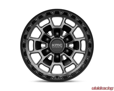 KMC KM718 Summit Wheel 17x8.5 6x139.7 18mm Satin Black w/ Gray Tint - KM71878568418