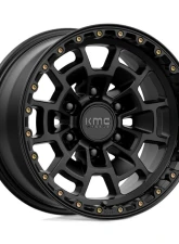 KMC KM718 Summit Wheel 16x8 6x139.7 0mm Satin Black                                     - KM71868068700 - Image 3