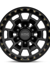 KMC KM718 Summit Wheel 16x8 6x139.7 0mm Satin Black                                     - KM71868068700 - Image 3