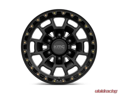 KMC KM718 Summit Wheel 16x8 6x139.7 0mm Satin Black - KM71868068700