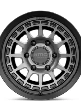 KMC KM719 Canyon Wheel 16x8 6x139.7 0mm Satin Black w/ Gray Tint                                     - KM71968068400 - Image 3
