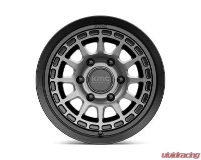 KMC KM719 Canyon Wheel 16x8 6x139.7 0mm Satin Black w/ Gray Tint - KM71968068400