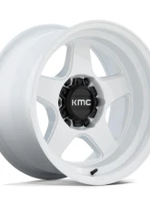 KMC KM728 Lobo Wheel 17x8.5 6x139.7 -10mm Gloss White                                     - KM728WX17856810N - Image 3
