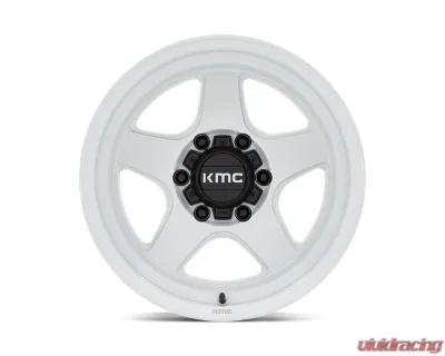 KMC KM728 Lobo Wheel 17x8.5 6x139.7 -10mm Gloss White - KM728WX17856810N