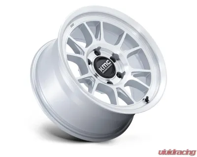 KMC KM729 Range Wheel 17x8.5 5x127 | 5x5 -10mm Gloss Silver w/ Machined Face - KM729DX17855010N