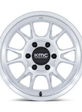 KMC KM729 Range Wheel 17x8.5 5x127 | 5x5 -10mm Gloss Silver w/ Machined Face                                     - KM729DX17855010N - Image 3