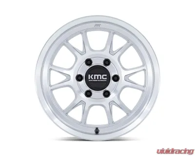 KMC KM729 Range Wheel 17x8.5 5x127 | 5x5 -10mm Gloss Silver w/ Machined Face - KM729DX17855010N