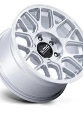 KMC KM730 Hatchet Wheel 17x8.5 6x120 25mm Gloss Silver w/ Machined Face                                     - KM730SD17857725 - Image 2