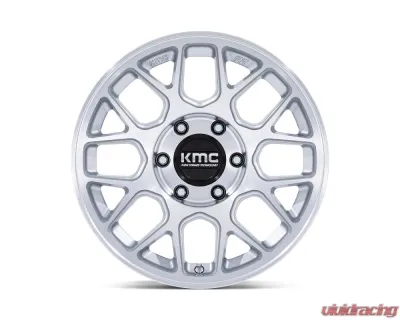 KMC KM730 Hatchet Wheel 17x8.5 6x120 25mm Gloss Silver w/ Machined Face - KM730SD17857725