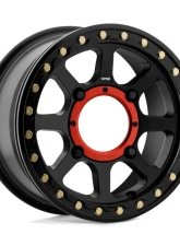 KMC KS234 Addict 2 Beadlock Wheel 15x6 4x137 38mm Satin Black                                     - KS23456048738 - Image 2
