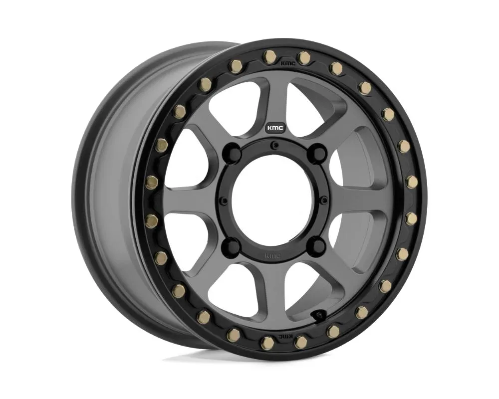 KMC KS234 Addict 2 Beadlock Wheel 15x6 4x156 38mm Satin Gray - KS23456044438