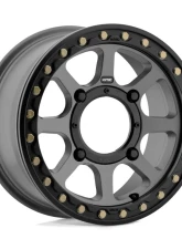 KMC KS234 Addict 2 Beadlock Wheel 15x6 4x137 38mm Satin Gray                                     - KS23456048438 - Image 2