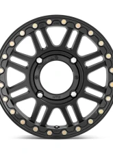 KMC KS250 Cage Beadlock Wheel 15x10 4x156 0mm Satin Black w/ Gloss Black Ring                                     - KS25051044700 - Image 4