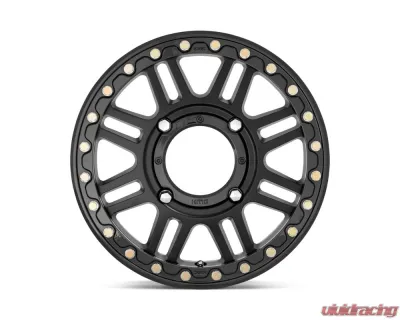 KMC KS250 Cage Beadlock Wheel 15x10 4x156 0mm Satin Black w/ Gloss Black Ring - KS25051044700