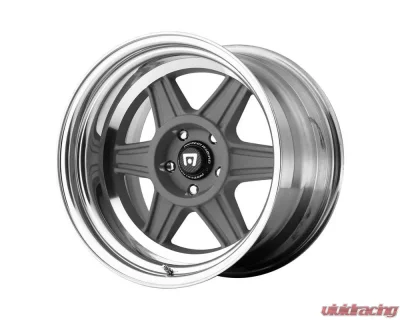 MOTEGI Racing MR224 Wheel 15x7 Mag Gray Polished Barrel - MR224570XX