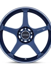MOTEGI Racing MR159 Battle V Wheel 18x9.5 5X114.3 15 Obsidian Blue w/Machined Lip Stripe                                     - MR159LD18951215 - Image 3