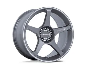 MOTEGI Racing MR159 Battle V Wheel 18x9.5 5X114.3 15 Gunzilla w/Machined Lip Stripe