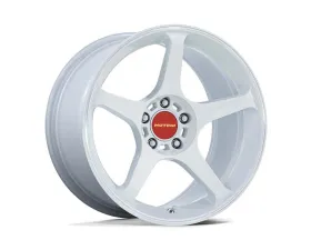 MOTEGI Racing MR159 Battle V Wheel 18x9.5 5X114.3 15 Matsuri White Pearl w/Machined Lip Stripe