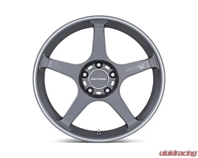 MOTEGI Racing MR159 Battle V Wheel 17x8.5 5x114.3 35mm Gunzilla w/Machined Lip Stripe - MR159AD17851235