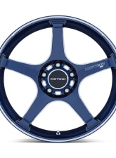 MOTEGI Racing MR159 Battle V Wheel 18x10.5 5x114.3 35mm Obsidian Blue w/Machined Lip Stripe                                     - MR159LD18051235 - Image 3