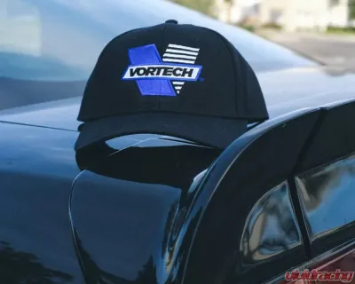 Vortech One Size Fits All Black Vortech Logo Snap Back Hat - 8097