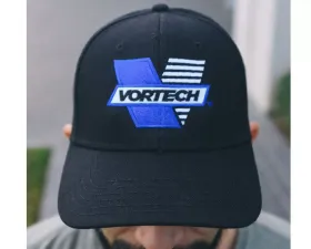 Vortech One Size Fits All Black Vortech Logo Snap Back Hat