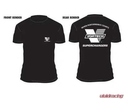 Vortech Large Black "V" Logo When Performance Counts T-Shirt - 8305
