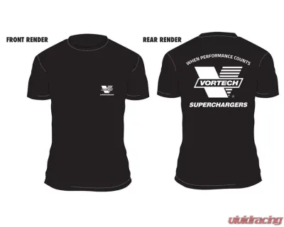 Vortech XL Black "V" Logo When Performance Counts T-Shirt - 8306
