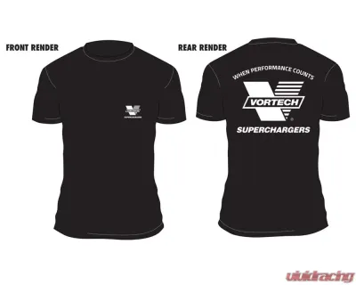 Vortech XXL Black "V" Logo When Performance Counts T-Shirt - 8307