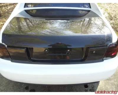 Advan Carbon OEM Design Carbon Fiber Trunk License Plate Garnish Honda Del Sol 1993-1998 - BKHD93-AC209RGC