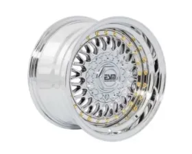 ESM ESM-002R Wheel 15x7 4|5x100 15mm Platinum Chrome | Gold Rivet