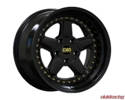 ESM ESM-005R Wheel 17x8.5 5X120 +13mm Gloss Black | Gold Rivet - ESM005RGB17X855X120ET13CB726