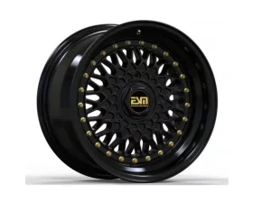 ESM ESM-002R Wheel 17x8.5 4x100 20mm Gloss Black | Gold Rivet