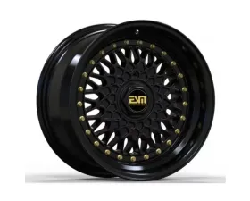 ESM ESM-002R Wheel 18X9.5 5x114.3 38mm Gloss Black | Gold Rivet