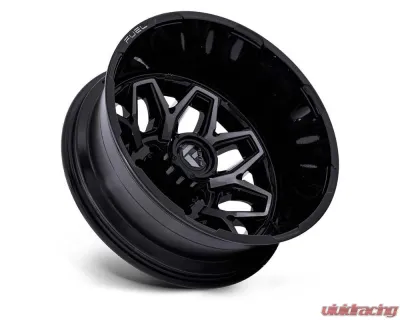 FUEL Wheels D875 Flux Dually Wheel 22x8.25 8x165.1 -240mm Gloss Black Brush-Fc Gray Tint - D87522828D35