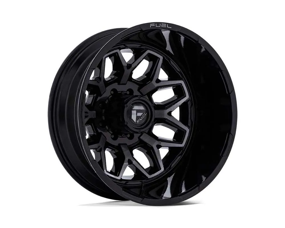 FUEL Wheels D875 Flux Dually Wheel 22x8.25 8x165.1 -265mm Gloss Black Brush-Fc Gray Tint - D87522828D45