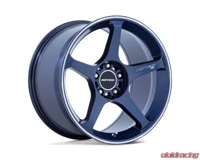 MOTEGI Racing MR159 Battle V Wheel 18x9.5 5x120 0mm Obsidian Blue W/ Machined Lip Stripe - MR159LD18955200