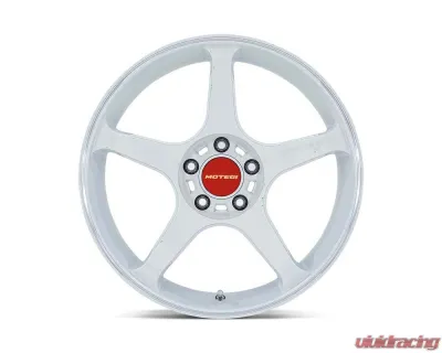 MOTEGI Racing MR159 Battle V Wheel 18x9.5 5x120 0mm Matsuri White Pearl W/ Machined Lip Stripe - MR159WD18955200