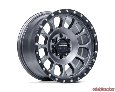 Pro Comp PA34 Rockwell Wheel 17x8 6x139.7 0mm Matte Graphite w/Black Lip - PXA2634-78583