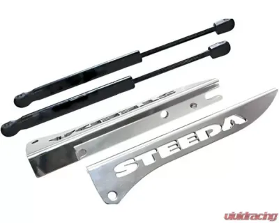 Steeda Engraved Billet Hood Strut Kit Ford Mustang 2005-2014 - 555-0650