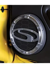 Steeda Speaker Covers - Machined|Steeda Logo Ford Mustang 2005-2009                                     - 555-1214 - Image 2