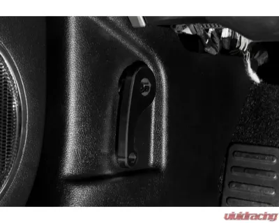 Steeda Billet Aluminum Interior Hood Latch Release Lever - Black Ford Mustang | Fusion | Focus 2012-2022 - 555-1248-B